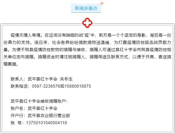 武平最新肺炎疫情及科技产品介绍